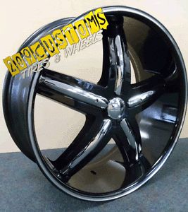 20" inch Wheels Rims Tires DW 9 Black 5x114 3 Lexus Toyota Avalon Accord Civic