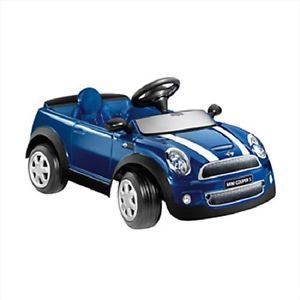 Mini Cooper s Cabrio Blue Pedal Car Baby Toy New