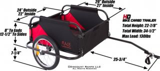 Tow Behind Bicycle Trailer Carrier Cart for Cargo Luggage BCT 20301