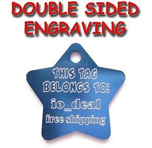 Custom Engraved Pet ID Tag Dog Tag Cat Double Sided
