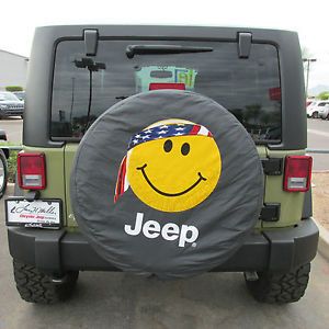 Jeep Wrangler "Smiley Face with Bandana" 33x12 50 Spare Tire Cover Mopar