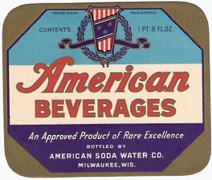 American Beverages Soda Label American Soda Milwaukee