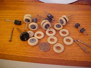 1930`s Car Wheels Axles Rubber Tires Toy Parts 2