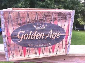 Vintage Advertising Large Wooden Golden Age Beverages Soda Cola Crate Box