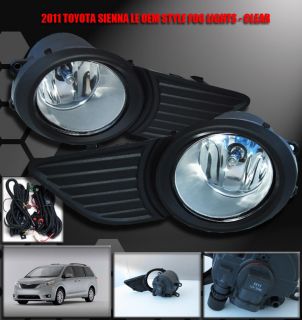 2011 2014 Toyota Sienna Van JDM Bumper Driving Chrome Fog Light Lamp Switch Bulb