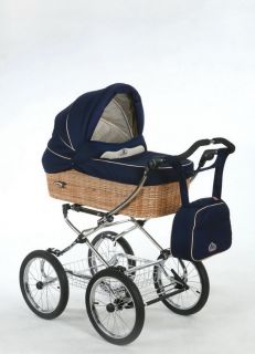 Wicker Retro Classic Luxury Baby Travel System Pram Pushchair 14 Colours