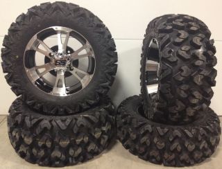 ITP SS112 14" Wheels Machined 26" Rip Saw R T Tires Yamaha Grizzly Rhino
