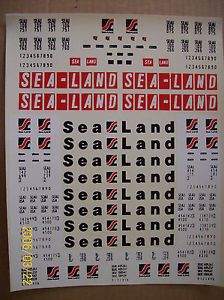 O Scale Custom Decals Sea Land for Containers or Trailers