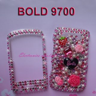 Barbie Cute Rhinestone Bling Diamond Case Blackberry Bold 9700 9780 Cover Skin