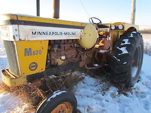 Minneapolis Moline M670 Propane All Original Tin One Owner Engine Runs Fine