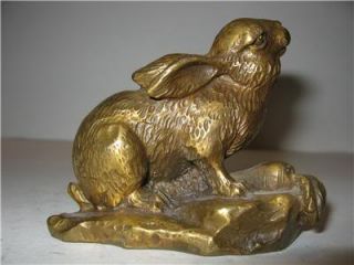 New Bronze Bunny Rabbit Figurine Statue Feng Shui