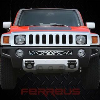 Hummer H3 05 09 Tribal Front End Grille Insert Chrome Metal Accessories