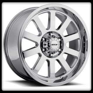 20" MKW Offroad M86 Chrome Rims Toyo 35x12 50x20 Open Country MT Wheels Tires