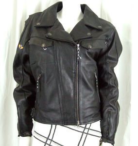 Womens Used Black Leather Motorcycle Jackets