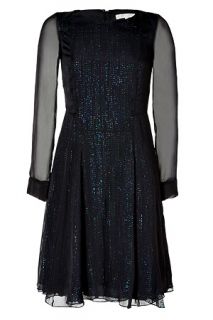 Black Embellished Silk Dress von VANESSA BRUNO  Luxuriöse