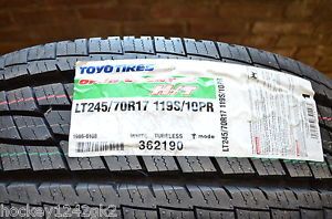 2 New Lt 245 70 17 Toyo Open Country H T 10 Ply White Letter Tires