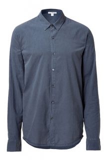 Washed Blue Standard Cotton Shirt by JAMES PERSE