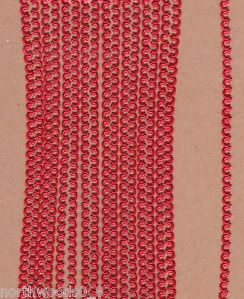 Metallic Red Tiny Mini Scroll Fleur Border Dresden German Paper Foil Trim