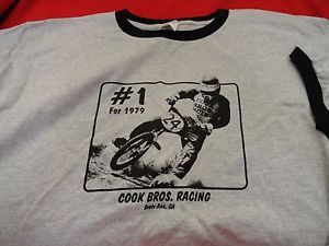 Vintage Old School Cook Brothers Racing BMX Products Tee Shirt Transfer L