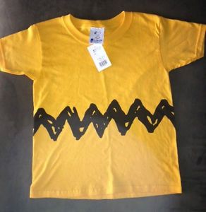 Official Charlie Brown Costume T Shirt Peanuts Gang Size Kids XS