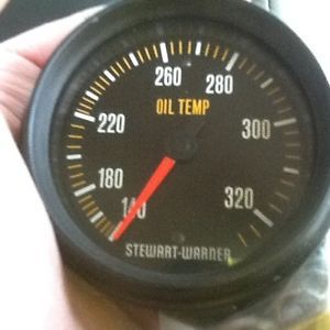 New Vintage Stewart Warner SW Oil Temp Temperature Gauge Guage 2 5 8" Mechanical