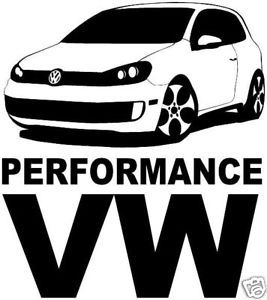 VW Performance Golf GTI V Dub Car Window Sticker Decal