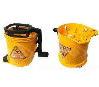 New Professional High Quality Yellow MOP Wringer Bucket with Handle and Wheels