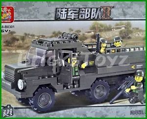 Army Personnel Carrier Truck Minifigures Military Building Block Brick 230pc XDB