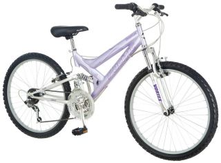Pacific 24“ Girls Chromium Full Suspension Mountain Bike Bicycle Lavender Chrome