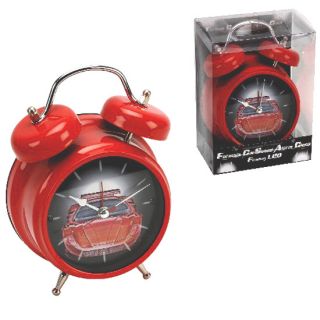 Novelty Double Bell Red Sports Car Alarm Clock Car Engine Sound Alarm Lights