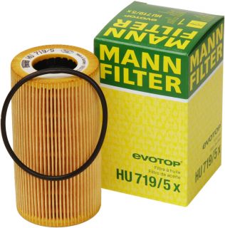 Mann Filter Hu 719 5 x Oil Filter Engine Oil Filter Remote Mounting Kit
