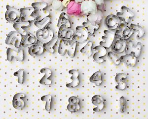 37pcs Alphabet Letter Number Cake Cookies Pastry Fondant Decorating Cutters Tool