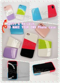 Puzzle Mix and Match Color Hard Cell Phone Case iPhone 4 4S Cover Mixing 4G Lot