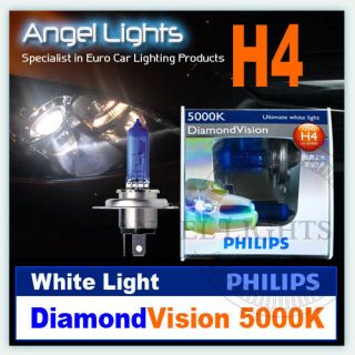 Philips 5000K H4 White Headlight Bulb Honda Fit Insight Odyssey Pilot Ridgeline