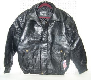 Men's Women's Black Leather Motorcycle Jacket M L XL 2X 3X
