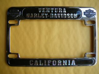 Harley Davidson Motorcycle License Plate Frame Ventura HD California