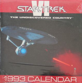Classic Star Trek VI Movie 1993 Wall Calendar SEALED