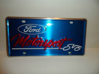 Awesome Original Ford Motorsport SVO License Plate Beautiful Taurus Mustang WOW