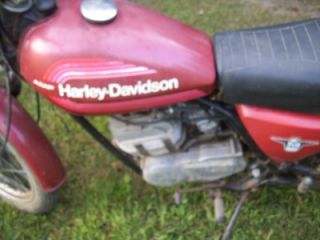 1976 AMF Harley Davidson SS250 Enduro Motorcycle Parts Bike