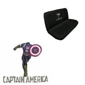2pc Set Marvel Captain America Avengers Comics 1 Rear Bench Row Truck Seat Cover