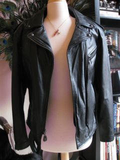 Harley Davidson Women's Leather Motorcycle Jacket Black Size x Small