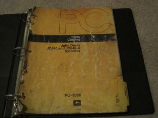 John Deere 540 540A Skidder Parts Manual Original PC 1096 1971 JD540
