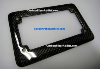 2x2 Weave Pattern 100 Real Carbon Fiber License Plate Frame for Motorcycle