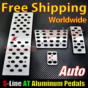 Audi s Line Aluminum Pedal Kit A4 A4L A5 A6 A6L A8 A8L B6 B7 Q5 Automatic 4pcs