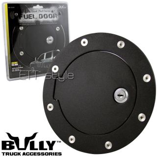 Bully Black Aluminum Replacement Gas Fuel Door w Lock Ford F150 F250 F350