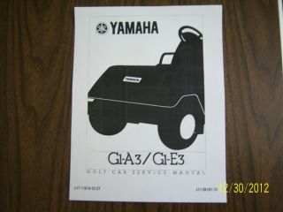 Yamaha Golf Cart Repair Service Manual G1 1983 thru 1989 Owners Manual on CD