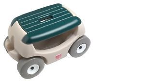 Step 2 Hopper Outdoor Mobile Lawn Garden Stool Storage Utility Tool Cart New