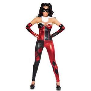New Adult Women's Sexy Jester Costume Harley Quinn Cosplay Batman Joker s M
