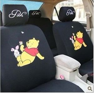 New Winnie The Pooh Car Seat Covers Black