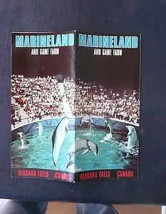 Vintage L Niagara Falls Ontario Canada Brochure Map Marineland Game Farm